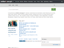 Tablet Screenshot of cricket.com.pk